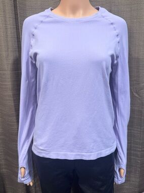 90 DEGREES Lightweight Stretchy Pastel Long Sleeve Active Top Thumbholes Large